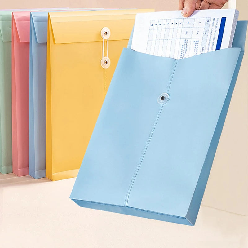 1pc Document Organiser A4 PP File Folder Paper Organizer Large Envelopes A4 File Organizer Large Capacity Waterproof Contract