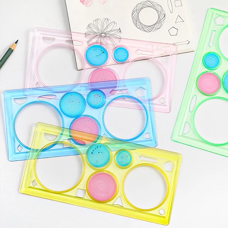 1pc Creative Painting Multifunctional Puzzle Body Tracer Geometry Ruler Student Drawing Tool Painting Ruler Learning Art Tool