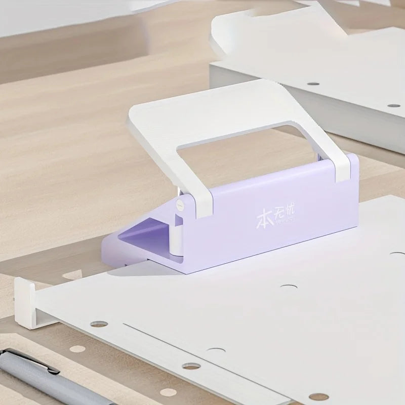 Multi-functional Double hole punch, suitable for desktop organizing, notebook file binding, back-to-school office stationery