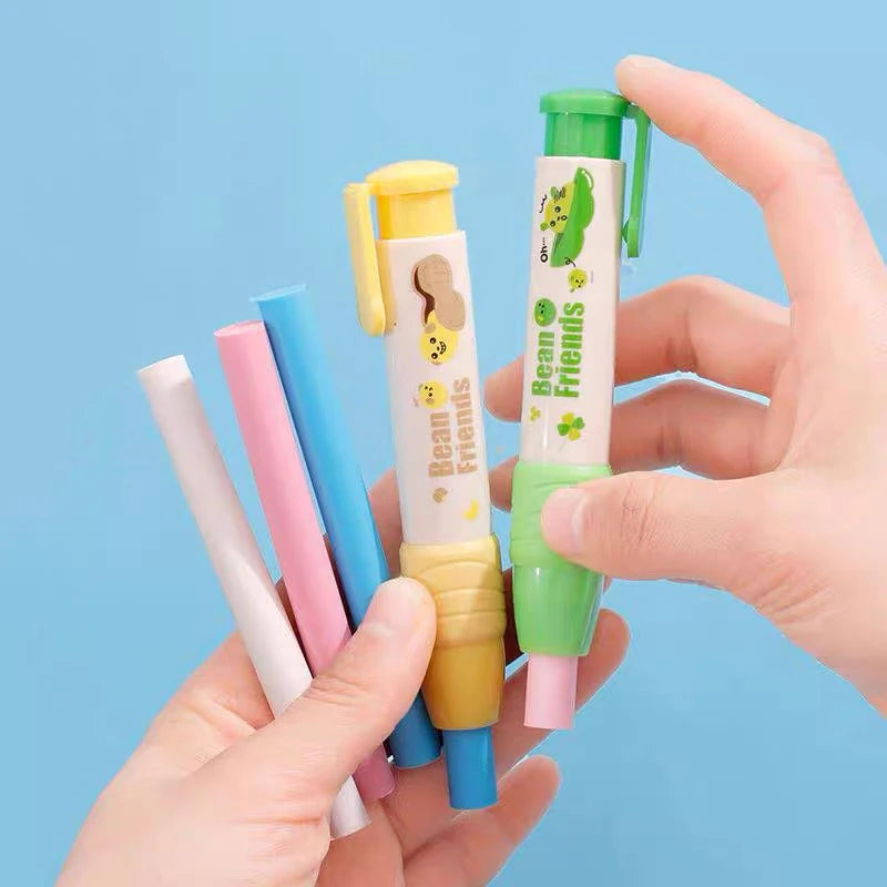 Creative with Replaceable Core Push-out Eraser Push-out Type Retractable Pencil Wiping Tool Correction Tool Home/Office