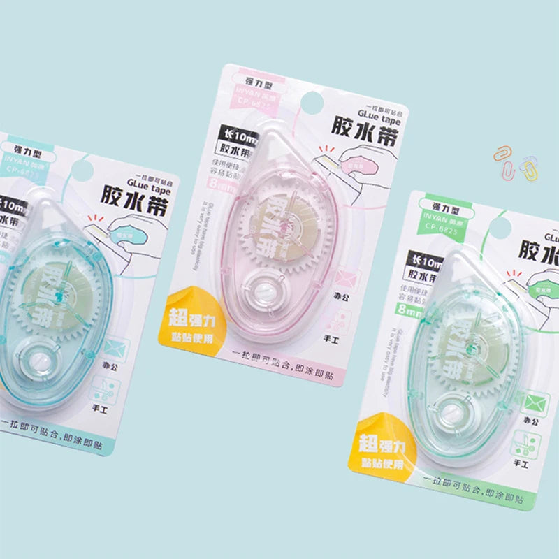 1pc 10m*8mm Strong Double Sided Adhesive Glue Tape DIY Scrapbooking Office Stationery Supplies High Viscosity Roller Tape